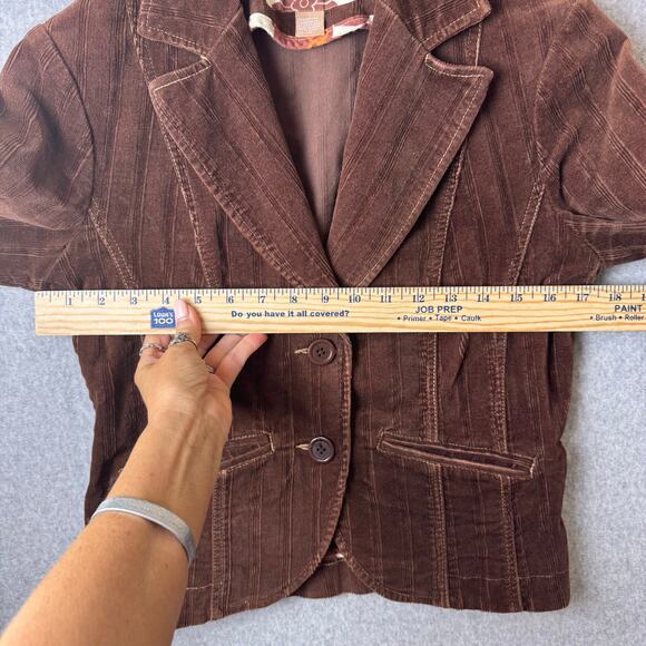 VTG Gadzooks Corduroy Jacket Women’s Large Brown Boho 70s Hippie Fall Festival - Picture 6 of 12